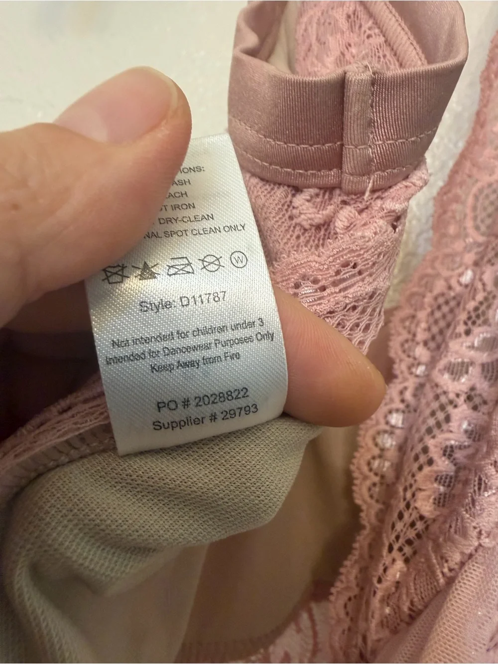 WEISSMAN Dance blush pink lyrical contemporary lace slip dres Jealous D11787 SA